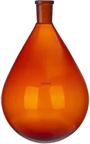 24/40 Amber Glass Recovery Flask Brown Rotary Evaporator Kjelda Bottle Lab Glassware (250mL) in Kuwait