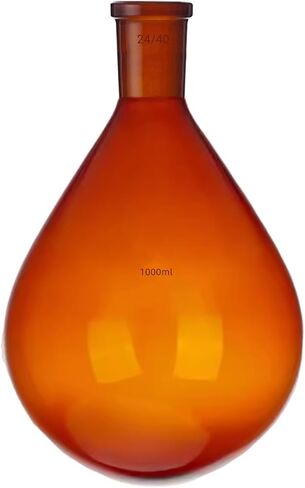 24/40 Amber Glass Recovery Flask Brown Rotary Evaporator Kjelda Bottle Lab Glassware (250mL) in Kuwait