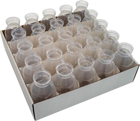 Biologix Drosophila Bottles, Drosophila Stock Bottles, Polypropylene(PP), Tray Packaging, Round Bottom, 227 ml, Case of 100 in Kuwait