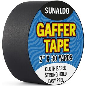 Gaffers Tape, Strong Hold, Easy to Rip, Residue-Free Professional Grade Floor Tape for Electrical Cords, Matte Finish Non Reflective, Weather Resistant (1 Pack, White, 2" x 30 Yards) in Saudi Arabia