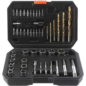 11 Pieces Screw Extractor Set and Left Hand Drill Bit Set, Bolt Remover, Easy Out Bolt Extractor Kit Reverse Cobalt HSS Steel Drill Bit for Removing Damaged, Nuts & Screws and Broken Bolts in Saudi Arabia