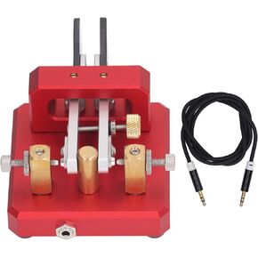 EVTSCAN Morse Code Key Double Paddle Automatic CW Shortwave Telegram Tapper, for Training(Blue) in Saudi Arabia