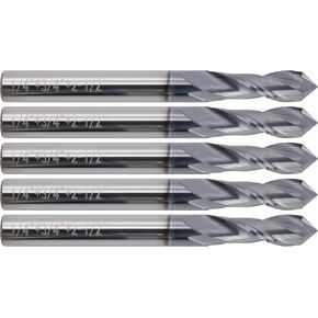 10 PCS مصانع حفر كربيد صلبة ، 1/8 "قطر الحفر ، مطلي tialn ، زاوية 90 درجة ، 2 الفلوت ، 1/2" طول الفلوت in Kuwait