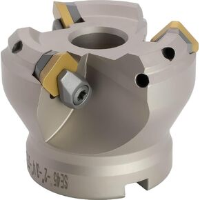 2 1/2 "45 درجة الوجه القابل للفهرس (شل) طاحونة ، 3/4" قطر ثقب الشجرة ، 4 الفلوت ، مع 4 PCS Sean42 إدراج كربيد in Kuwait