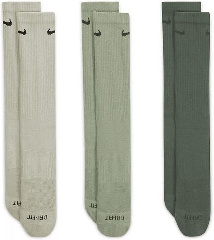 Nike Unisex Everyday Plus Cushion Crew 3-Pair Pack Socks, White, Medium in Saudi Arabia
