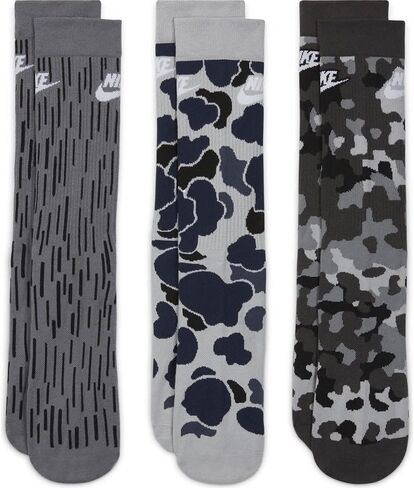 Nike Unisex Everyday Plus Cushion Crew 3-Pair Pack Socks, White, Medium in Saudi Arabia