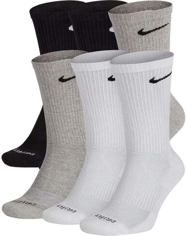 Nike Unisex Everyday Plus Cushion Crew 3-Pair Pack Socks, White, Medium in Saudi Arabia