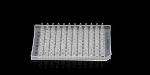 4E's USA 50PCS PCR 96-Gell Plate ، 0.2 مل ، شبه متخطى ، شفاف ، ترميز أبجدي أسود ، حزمة من 10 ، 5 أكياس in Saudi Arabia