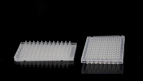 4E's USA 50Pcs PCR 96-Well Plate, 0.1mL, Semi-Skirted, Transparent (for ABI PCR), Pack of 10, 5 Bags in Saudi Arabia