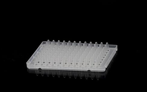 4E's USA 50Pcs PCR 96-Well Plate, 0.1mL, Semi-Skirted, Transparent (for ABI PCR), Pack of 10, 5 Bags in Saudi Arabia
