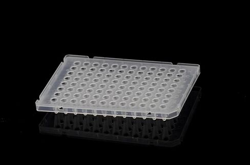 4E's USA 50Pcs PCR 96-Well Plate, 0.1mL, Semi-Skirted, Transparent (for ABI PCR), Pack of 10, 5 Bags in Saudi Arabia
