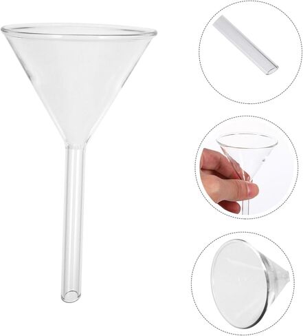 Bestyash Glass Triangle Faudle 60mm borosilicate marlows for lab استخدم قمع تغذية المثلث الصلب للسوائل والمساحيق لتجارب الكيمياء وتطبيقات المطبخ in Kuwait