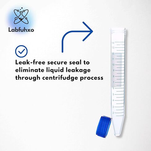 15 مل أنابيب الطرد المركزي المخروطي ، [25 عناصر/1 حزمة] أنبوب اختبار البلاستيك مع أغطية المسمار ، أنابيب اختبار معقمة 15 مل مع أغطية ، 15 مل من أنابيب مع التخرج المطبوعة والكتابة ، والكتابة ، معقمة in Kuwait