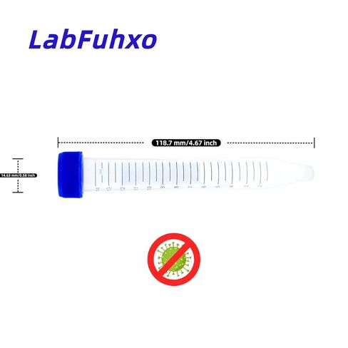 15 مل أنابيب الطرد المركزي المخروطي ، [25 عناصر/1 حزمة] أنبوب اختبار البلاستيك مع أغطية المسمار ، أنابيب اختبار معقمة 15 مل مع أغطية ، 15 مل من أنابيب مع التخرج المطبوعة والكتابة ، والكتابة ، معقمة in Kuwait