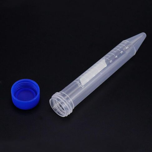 Antrader Centrifuge Tubes 10mL,Conical Tubes Sterile 50 PCS with Screw Caps,Plastic Container with with Graduated and Write Marks(Blue) in Saudi Arabia