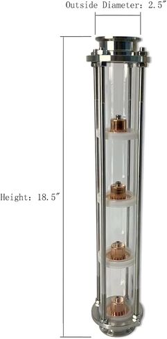 2 Inch 4 Plate Glass Reflux Still Column in Kuwait