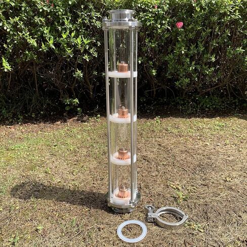 2 Inch 4 Plate Glass Reflux Still Column in Kuwait