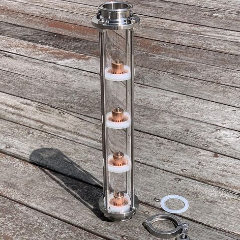 2 Inch 4 Plate Glass Reflux Still Column in Kuwait