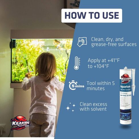 Kraken Bond Black Aquarium Silicone Sealant - (2x10.1 Fl. أوقية. in Saudi Arabia