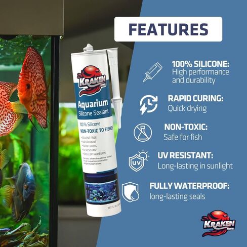 Kraken Bond Black Aquarium Silicone Sealant - (2x10.1 Fl. أوقية. in Saudi Arabia