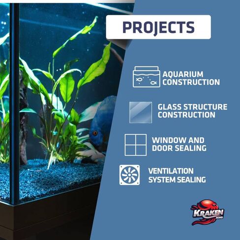 Kraken Bond Black Aquarium Silicone Sealant - (2x10.1 Fl. أوقية. in Saudi Arabia