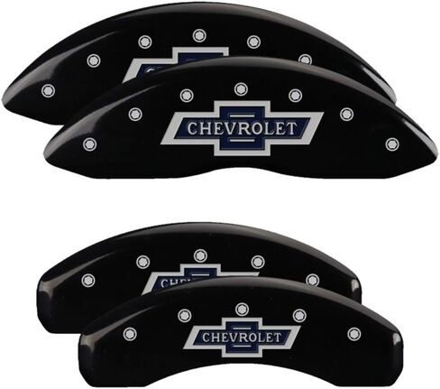 MGP Brake Caliper Covers Compatible with 2019-2025 Chevrolet Silverado, Tahoe, Suburban - Red Powder-Coated Finish, Engraved Chevy Logo, Aluminun Front and Rear Caliper Covers (Set of 4) in Saudi Arabia