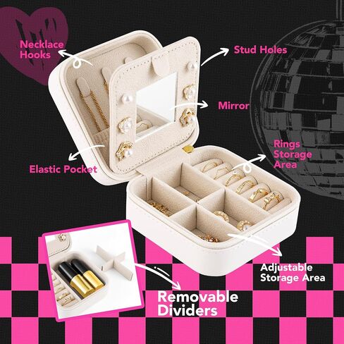Travel Jewelry Case, Small Jewelry Box with Friendship Bracelet, Taylor Merch Gift for Girls Daughter Sister Friends, Graduation Birthday Gift, Eras in Saudi Arabia