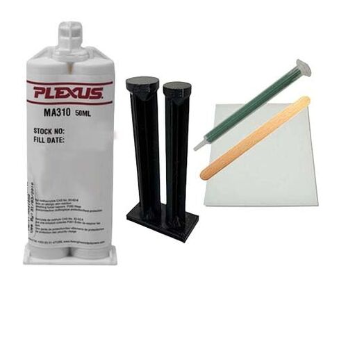 MMA لاصق مجموعة Plexus MA310 للاستخدام البحري والصناعي ، وإصلاحات البلياردو/سبا وتطبيقات القوة العالية (50 مل 1: 1 مع المكبس) in Kuwait