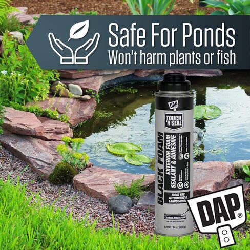 DAP Touch N Seal Seal Seal Spray Foam Sealant for RV ، Pond ، Waterfall & Landscape - مقاومة للأشعة فوق البنفسجية ، فئة A مصنفة ، مقاومة للماء ، لاصق البولي يوريثان مع قفازات AWF Pro ومسدس الرغوة (حزمة من 3) in Kuwait