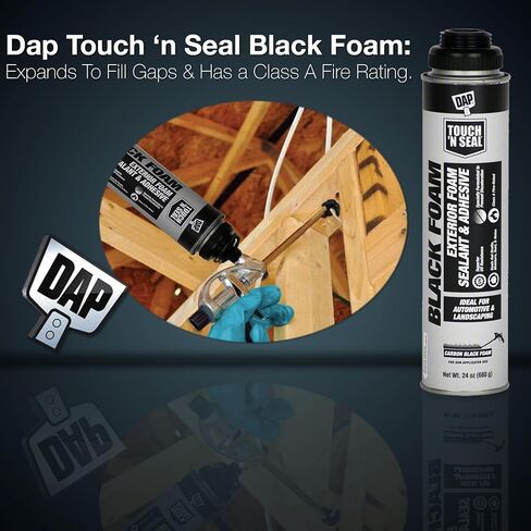 DAP Touch N Seal Seal Seal Spray Foam Sealant for RV ، Pond ، Waterfall & Landscape - مقاومة للأشعة فوق البنفسجية ، فئة A مصنفة ، مقاومة للماء ، لاصق البولي يوريثان مع قفازات AWF Pro ومسدس الرغوة (حزمة من 3) in Kuwait