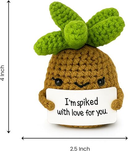 Altrego المصنوعة يدويًا الكروشيه الدعم العاطفي CACTUS CREW AMIGURUMI DOLLS زوج ، ديكور المنزل ، Stocking Stuffer in Saudi Arabia