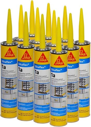 Sikaflex 1A Kit - مكون واحد ، مرن ، غير SAG ، الخرسانة البولي يوريثان ومسربات البناء للأسطح الرأسية والأفقية ، Sikaflex 1A 10 أونصة (الحجر الجيري ، حزمة 12) in Kuwait