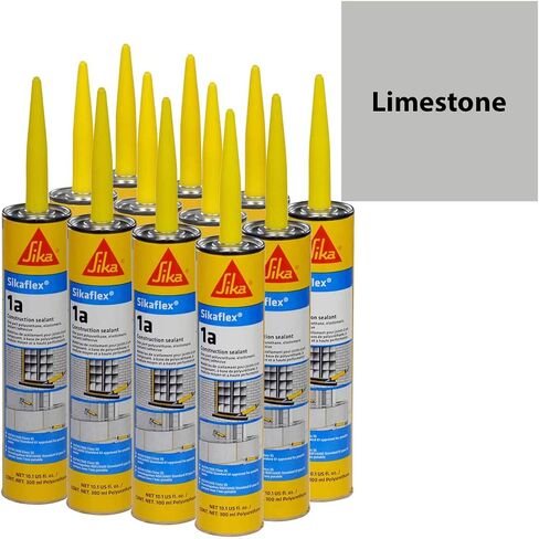 Sikaflex 1A Kit - مكون واحد ، مرن ، غير SAG ، الخرسانة البولي يوريثان ومسربات البناء للأسطح الرأسية والأفقية ، Sikaflex 1A 10 أونصة (الحجر الجيري ، حزمة 12) in Kuwait