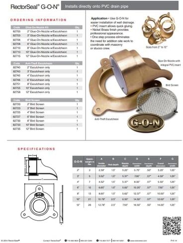 Rectorseal 82703 Glue on Nozzle Nickel Brass, 3 Inch in Saudi Arabia