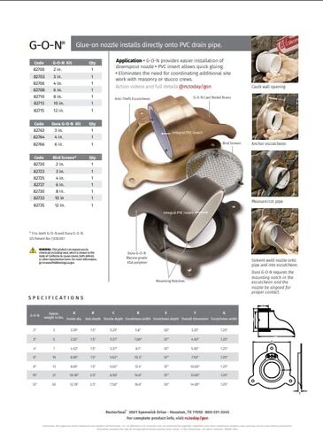 Rectorseal 82703 Glue on Nozzle Nickel Brass, 3 Inch in Saudi Arabia