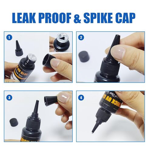 UV Clear Glue Kit (Thick, Thin, Super Flex) + 9 LED UV Power Light for Fly Tying, Fast Curing, Tack-Free, Crystal Clear, Eco-Friendly, Ideal for Fly Heads, Bodies, Wings & Knot Protection in Saudi Arabia