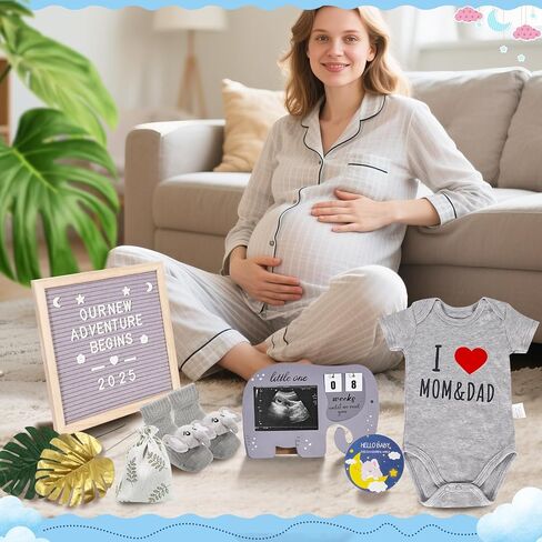 11 PCS مجموعة إعلانات للحمل ، تكشف الحمل الأفكار التي تشمل إحساس رسائل لوحة صغار صورة صغار in Kuwait