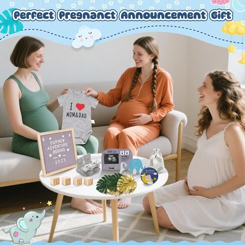 11 PCS مجموعة إعلانات للحمل ، تكشف الحمل الأفكار التي تشمل إحساس رسائل لوحة صغار صورة صغار in Kuwait