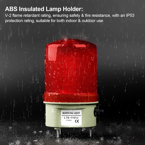 مصطلح LED الصناعي الدوران القوي ، 110 VAC صوت وإنذار الضوء مع المقبض والتبديل ، 105-110 ديسيبل مصباح إنذار طوارئ قابل للتعديل للاستخدام الداخلي/الخارجي in Kuwait
