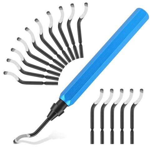 Deburring Tool Set with 15 High Speed Steel Swivel Blades, Deburring Tool Ideal for Metal, Resin, Copper, Plastic, PVC Pipes, 3D Printing Burr Removal Reamer Tool in Saudi Arabia