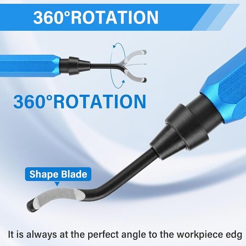 Deburring Tool Set with 15 High Speed Steel Swivel Blades, Deburring Tool Ideal for Metal, Resin, Copper, Plastic, PVC Pipes, 3D Printing Burr Removal Reamer Tool in Saudi Arabia