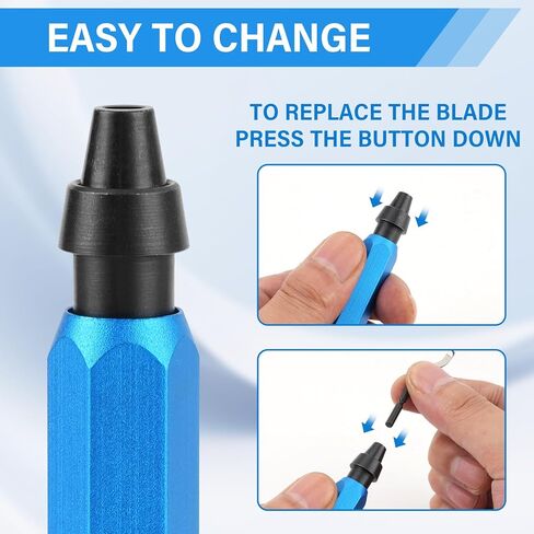 Deburring Tool Set with 15 High Speed Steel Swivel Blades, Deburring Tool Ideal for Metal, Resin, Copper, Plastic, PVC Pipes, 3D Printing Burr Removal Reamer Tool in Saudi Arabia