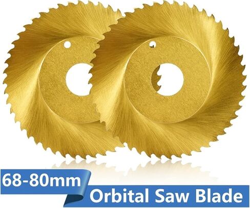 نصل المنشار الدائري 2pcs ، 68/80x16mm المغلفة من التيتانيوم المغلفة HSS الصلب الشفرة المناشير المدارية لقطع المنشار قطع أنابيب المعادن (الحجم: 68x1.6x16mm 44t) in Saudi Arabia