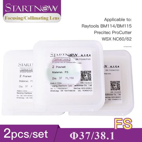 StartNow Precitec Procutter 6/8/12/15/20/00/30KW التركيز على عدسة عدسة توصيل العدسة DIA.37MM Lens Aspheric Lens الطول البؤري 100/125/150/190/200 2pcs (Procutter 1.0 6-8KW ، DIA.37MM FL200 تركيز العدسة) in Kuwait