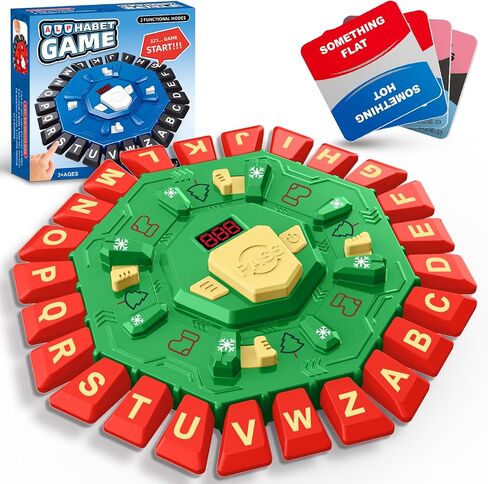 Word Game Family Board Game with Digital Display Timer and 2 Categories Modes Fun Fast-Paced 24-Letter Game for Learning Party Interactive (Blue) in Kuwait