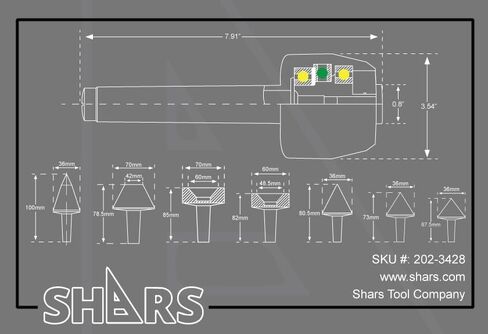 Shars 3MT Live Center Set MT Triple Bearing مخرطة متوسطة الخدمة CNC 202-3426 M [ in Kuwait