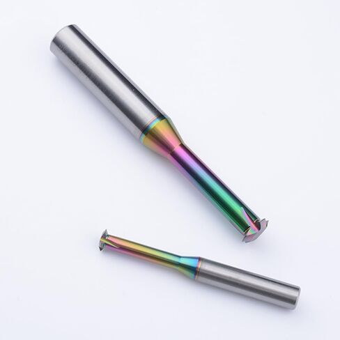 2pcs Metric Carbide Thread Milling Cutter Thread End Mill for Aluminum Thread Angle 60 Degree CNC Metal Processing Replacement Taps - D6.0，pitch0.5~1.5 in Kuwait