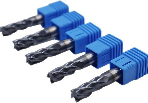 5pcs 3/8in مصانع نهاية كربيد صلبة ، 4 الناي ، الحلزون 30 درجة ، أداة بتات المغلفة على الصلب المتوسط الصلب ، النحاس ، الحديد in Kuwait