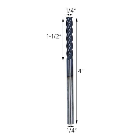 5pcs 3/8in مصانع نهاية كربيد صلبة ، 4 الناي ، الحلزون 30 درجة ، أداة بتات المغلفة على الصلب المتوسط الصلب ، النحاس ، الحديد in Kuwait