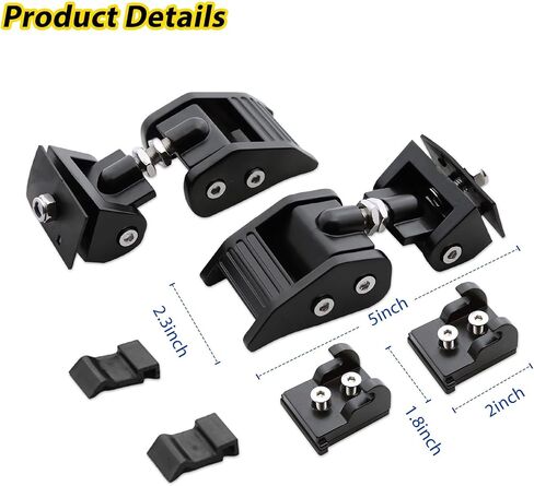 Aluminum Hood Latch Lock Catch Flag Style Compatible with Jeep Wrangler 2007-2017 JK/JKU, 2018-2022 JL/JLU, 2020-2024 Gladiator, 1 Pair in Saudi Arabia